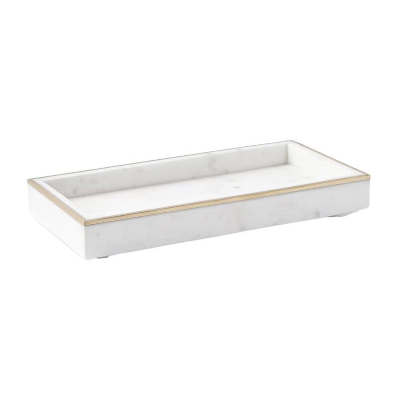 West Elm Marble Brass Geo Box Tray image number 0